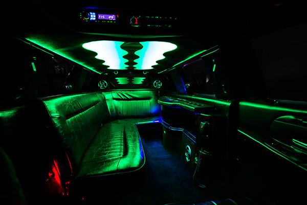 Custom bar on the limo