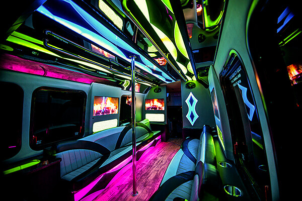 fancy limo bus