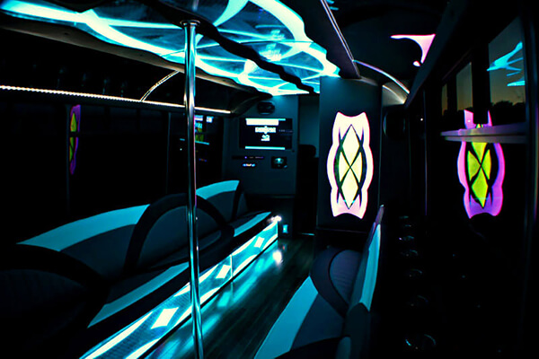 inside a seattle party limo bus